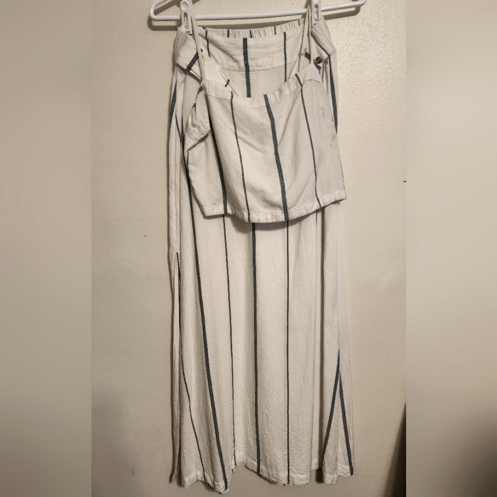 Roxy striped maxi skirt set